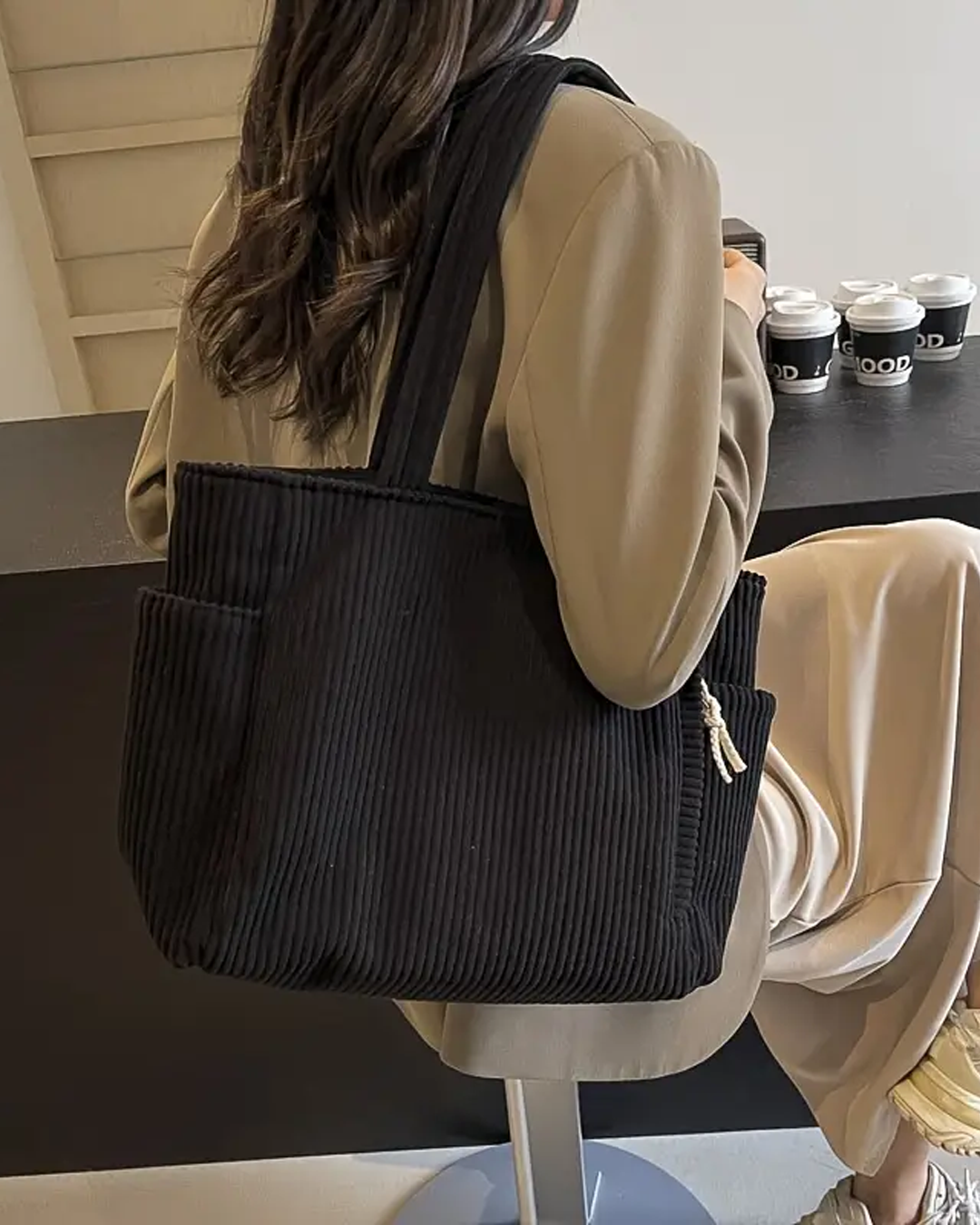 Ines | Elegant Casual Skuldertaske med Snordetalje
