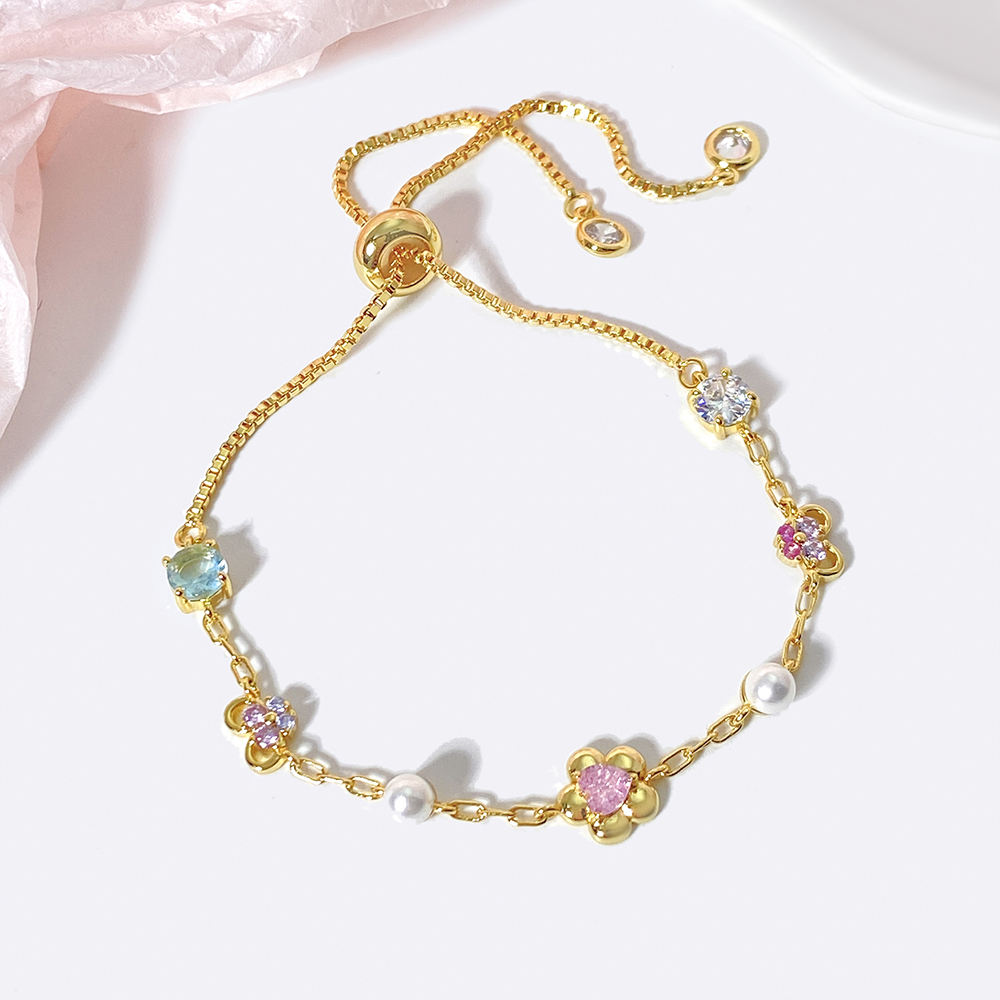 Krystal Zirkon Perle Kæde Armbånd
