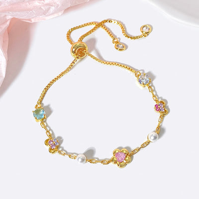 Krystal Zirkon Perle Kæde Armbånd