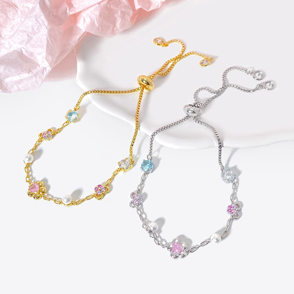 Krystal Zirkon Perle Kæde Armbånd