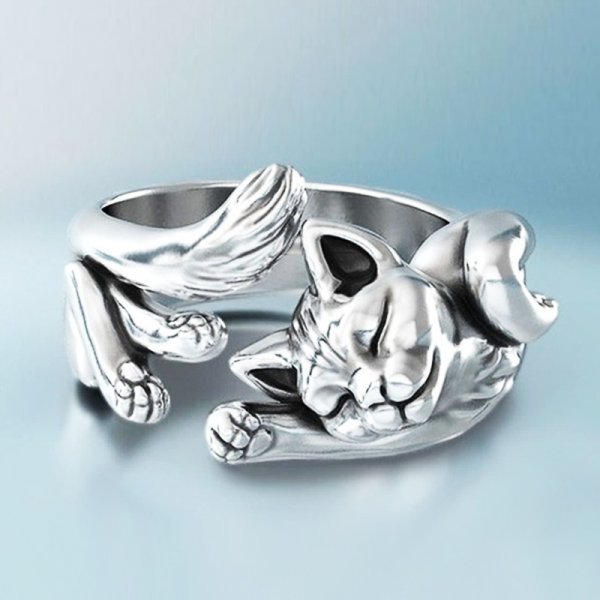 Vintage Kat Charme Ring