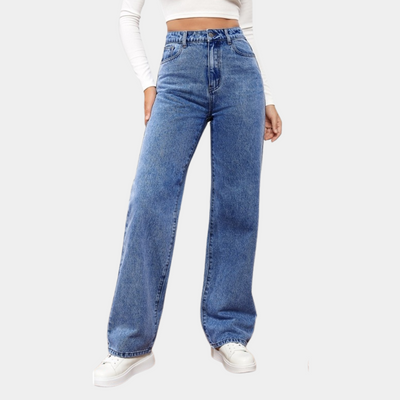 Birthe | Elegante højtaljede jeans med brede ben