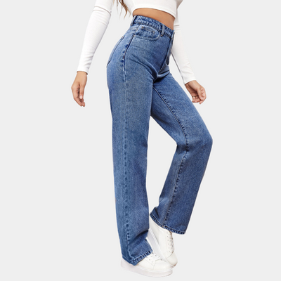 Birthe | Elegante højtaljede jeans med brede ben