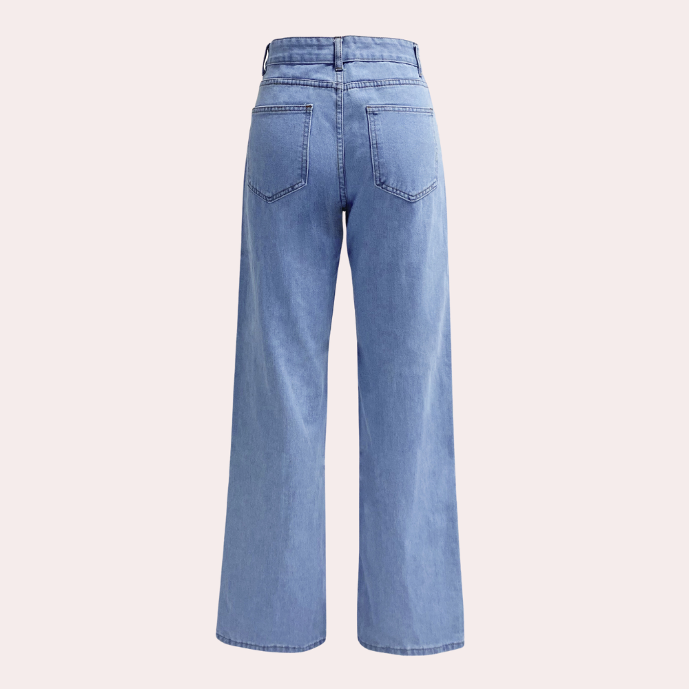 Birthe | Elegante højtaljede jeans med brede ben