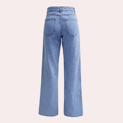 Birthe | Elegante højtaljede jeans med brede ben
