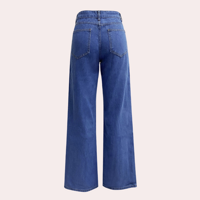 Birthe | Elegante højtaljede jeans med brede ben