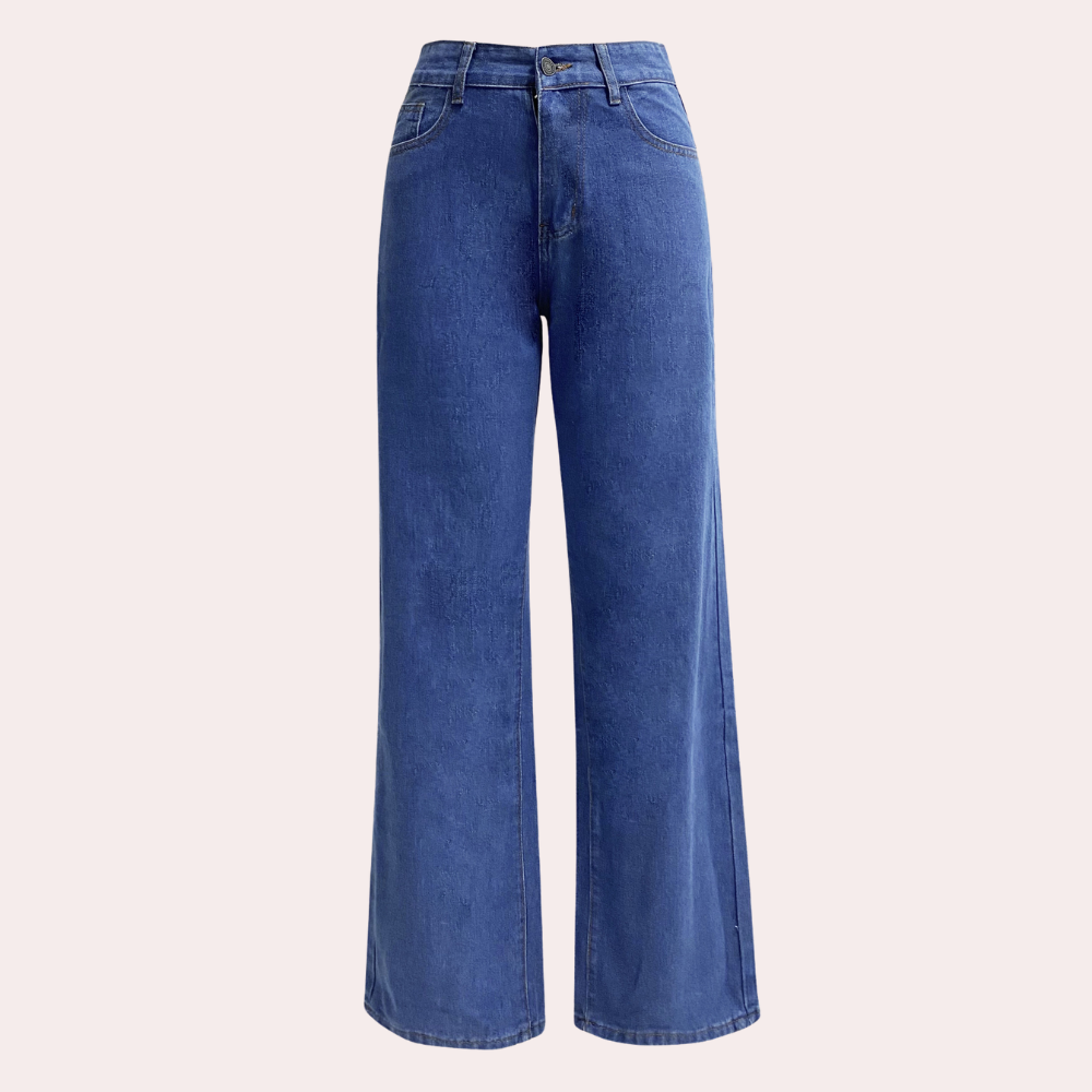 Rosalina | Højtaljede Jeans med Bred Ben