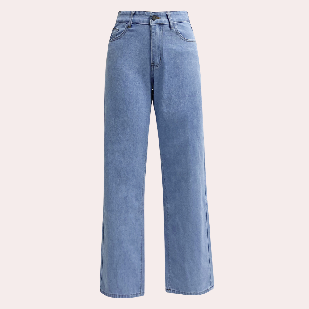 Birthe | Elegante højtaljede jeans med brede ben