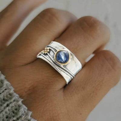 Elegant boheme meditationsring i ædelsten for indre fred og stil