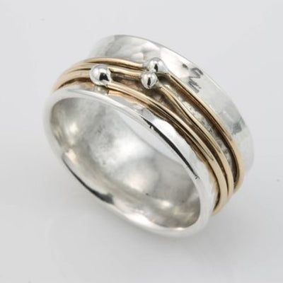 Shine - Vintage Guldbelagt Sølvring