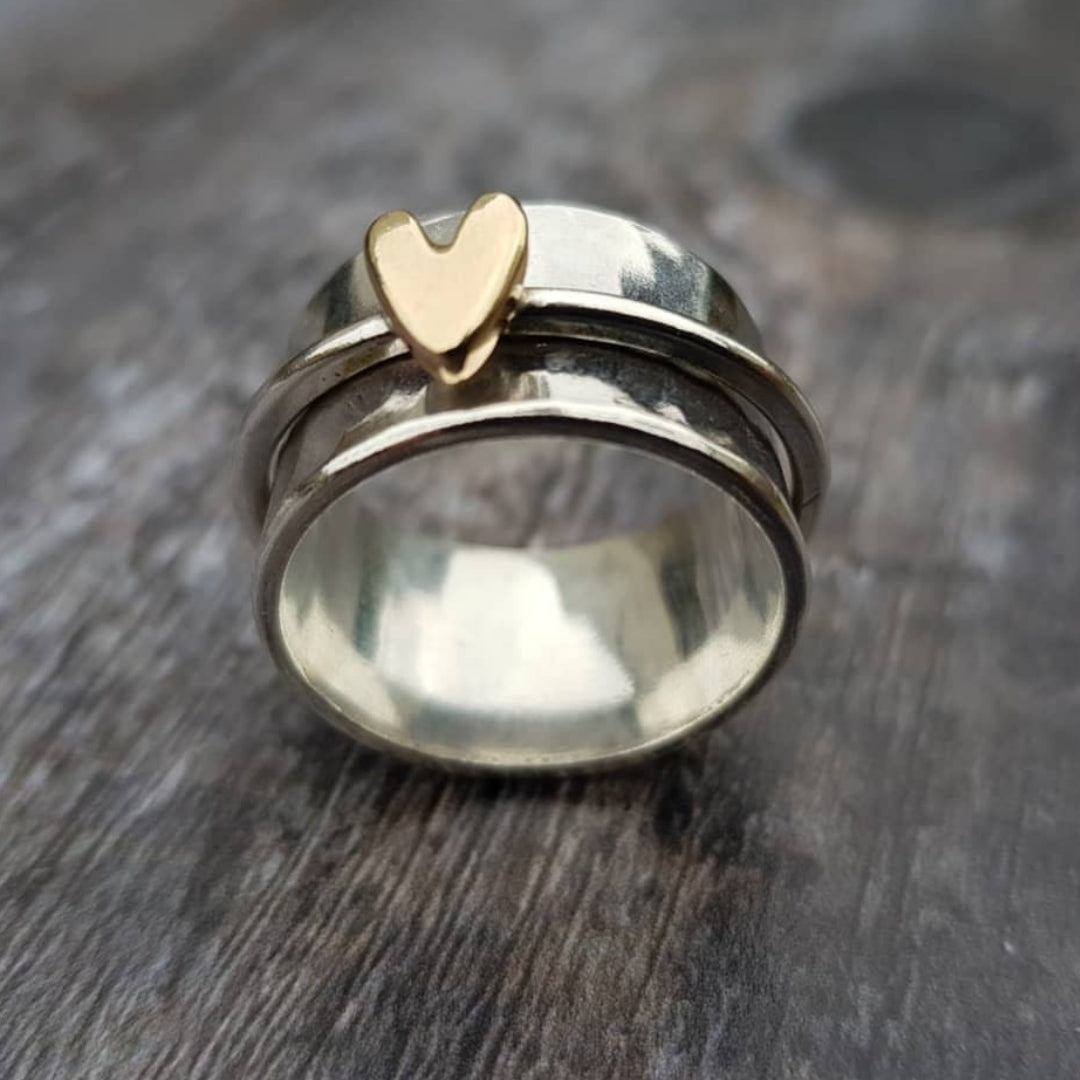 Unik ring i guld og sølv Vintage Goldherz - elegance og stil i ét