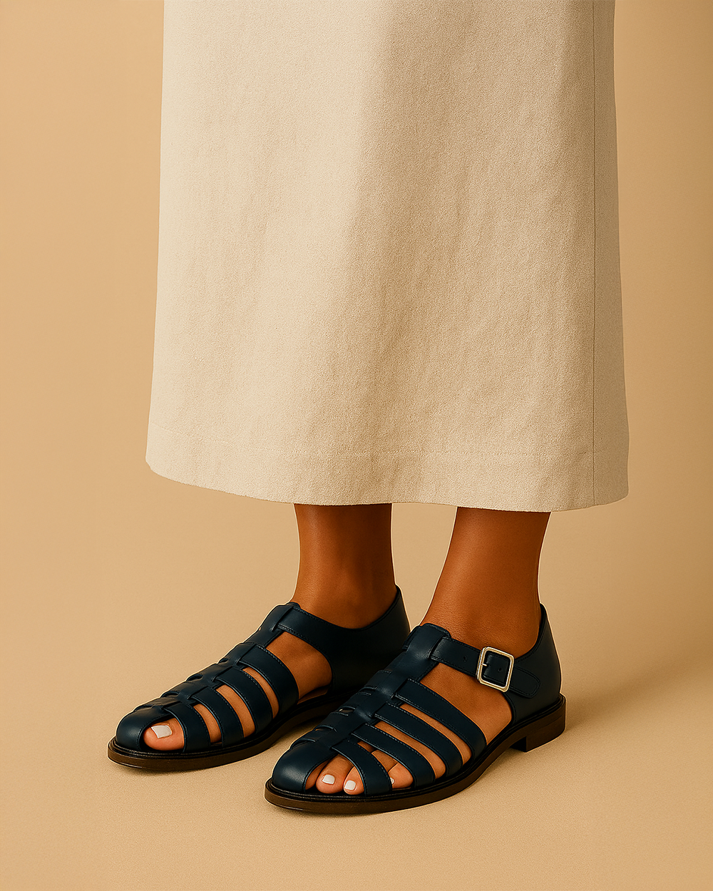 Renaud – Lukkede sandaler med elegant spænde