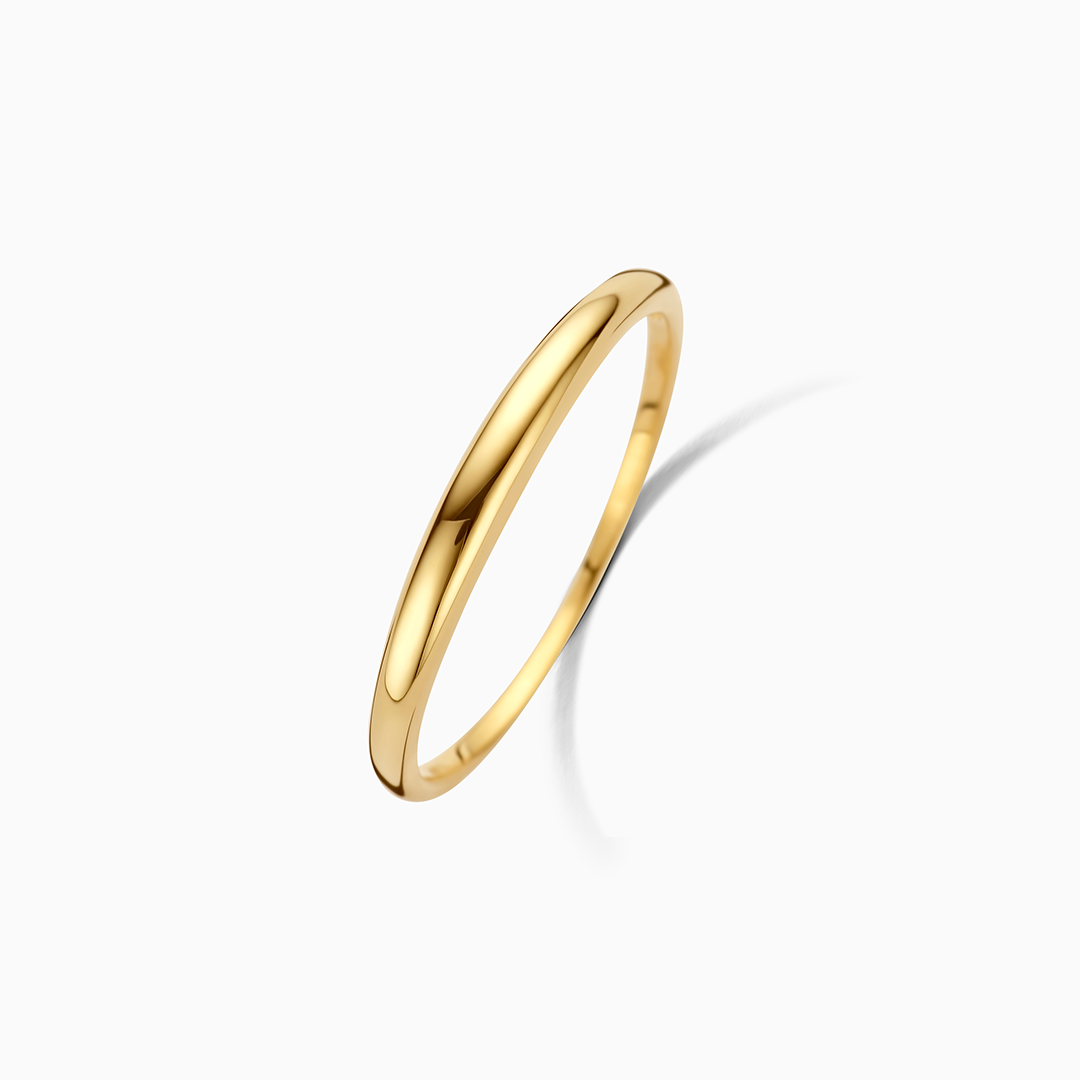 Guld Slim Dome Ring