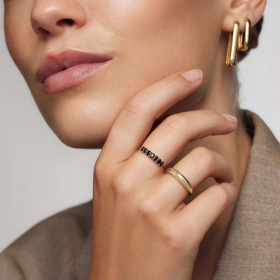 Ring i 14 karat guld Rock Solid