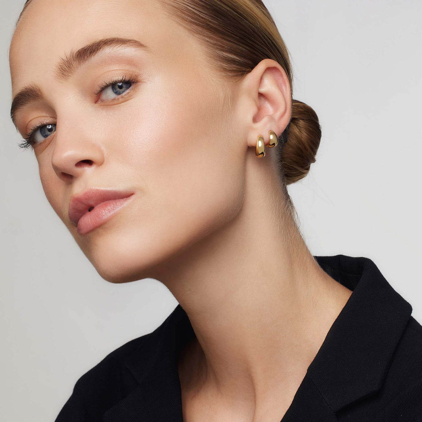 Guld Rue Mini Hoops Øreringe