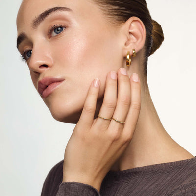 Guld Slim Dome Ring