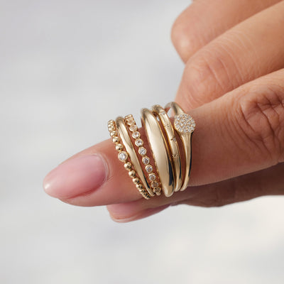 Guld Midi Dome Ring