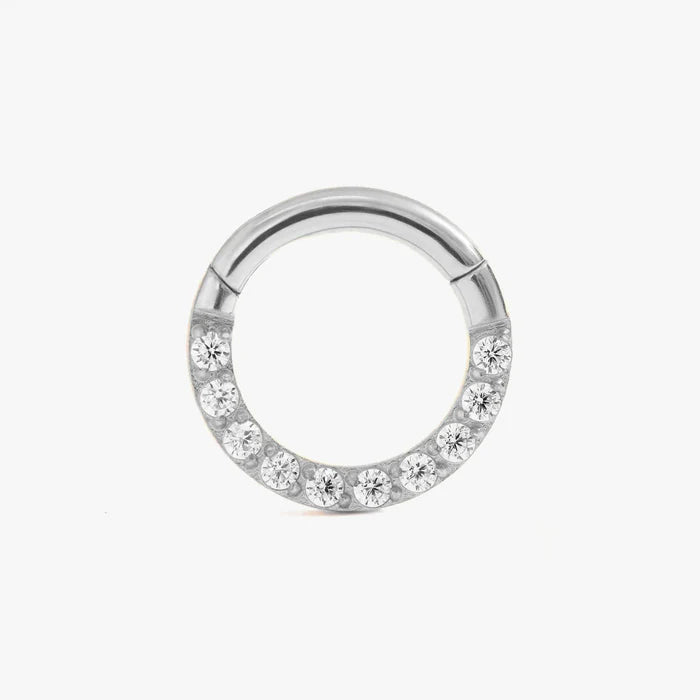 Vandafvisende Clicker med Zirkonia-Krystal til Daith- og Septum-Piercing – Ann Dow