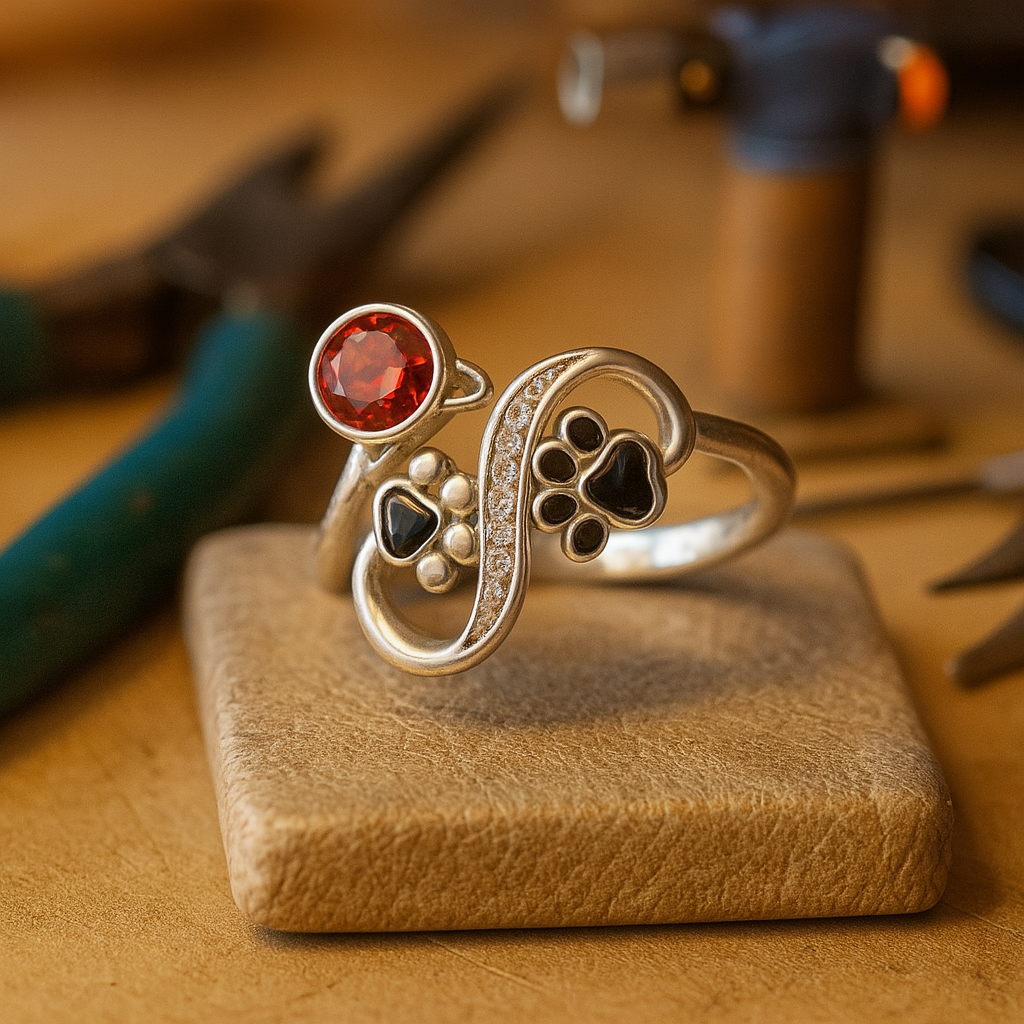 Crimson Paw Justerbar Ring