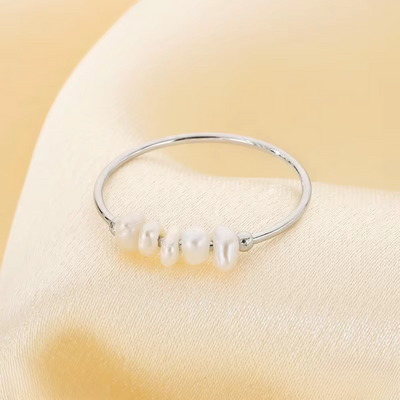 Guld Perle Charm Ring