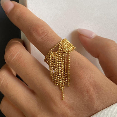 Moderne guld ring med kvast – Josian