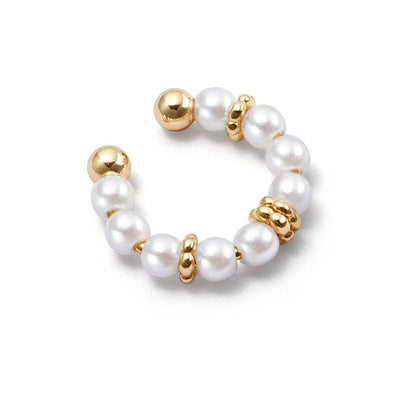 Sølvperle Cuff Øreringe