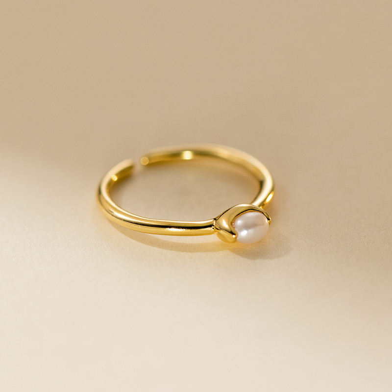 Åben Barok Perle Ring