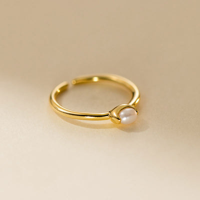 Åben Barok Perle Ring