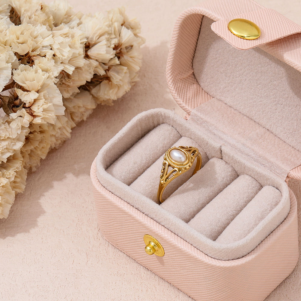 Guldbelagt Perle Vintage Ring