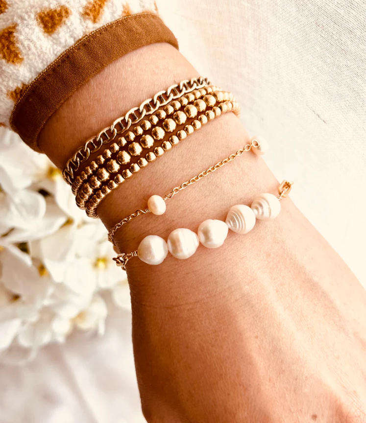 Barok Perle Papirclips Armbånd