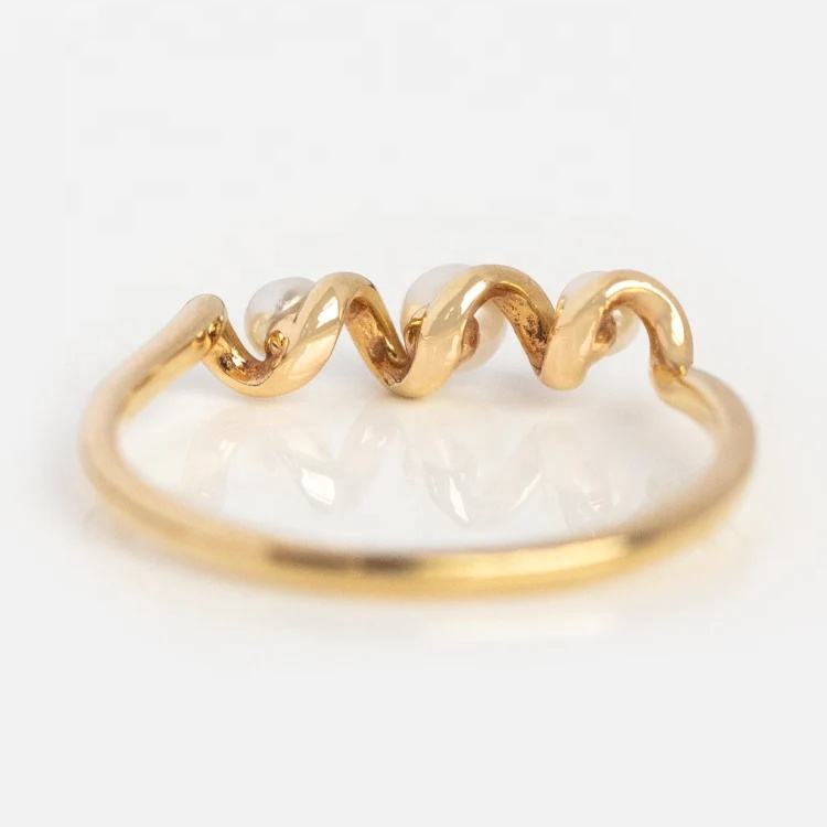 Stablet Ferskvandsperle Ring