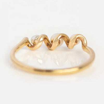 Stablet Ferskvandsperle Ring