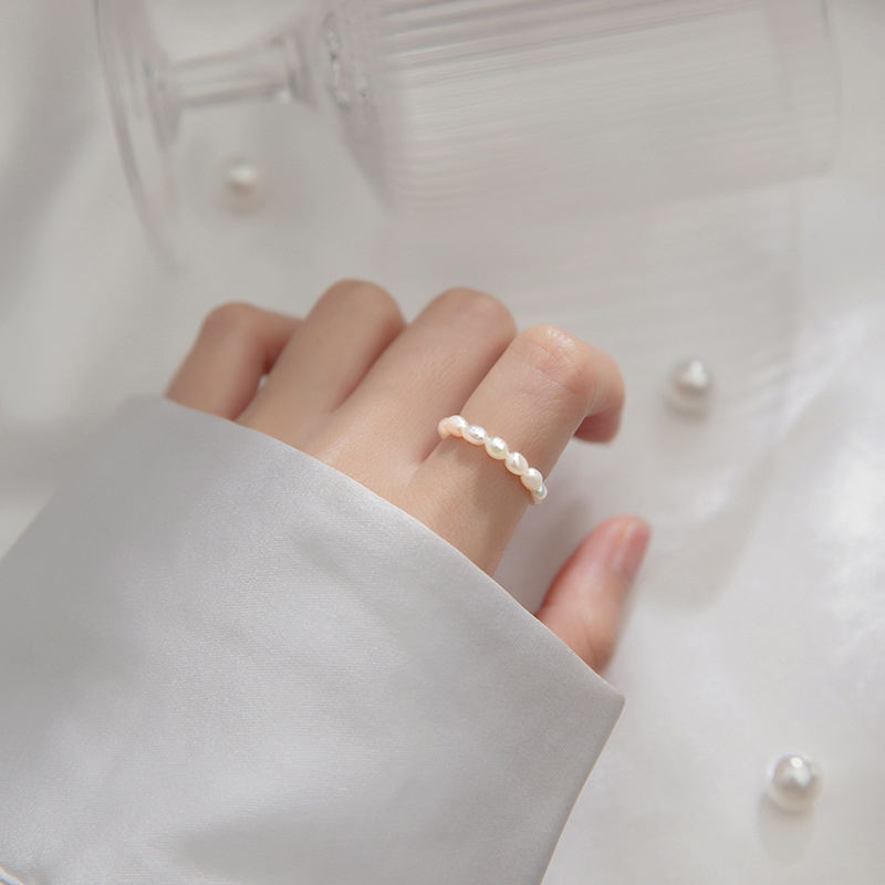 Naturlig Barok Perle Ring