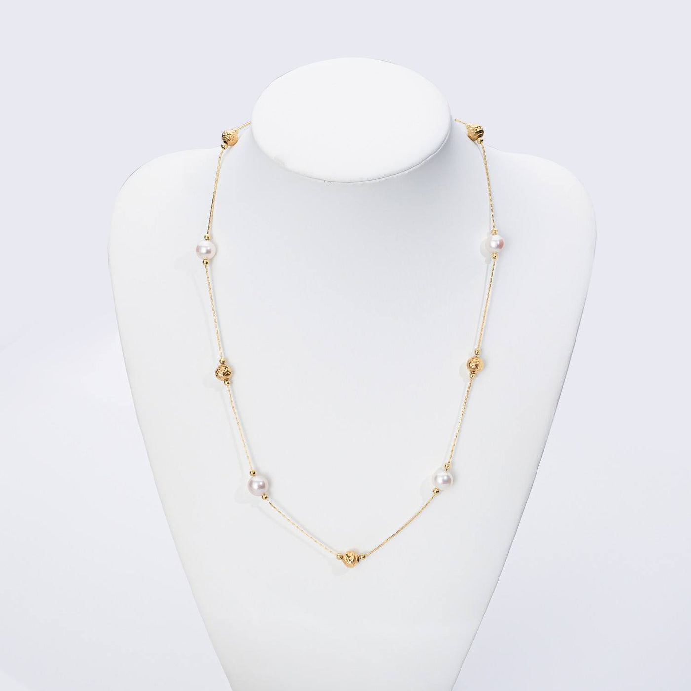 Sølvperle Choker Halskæde