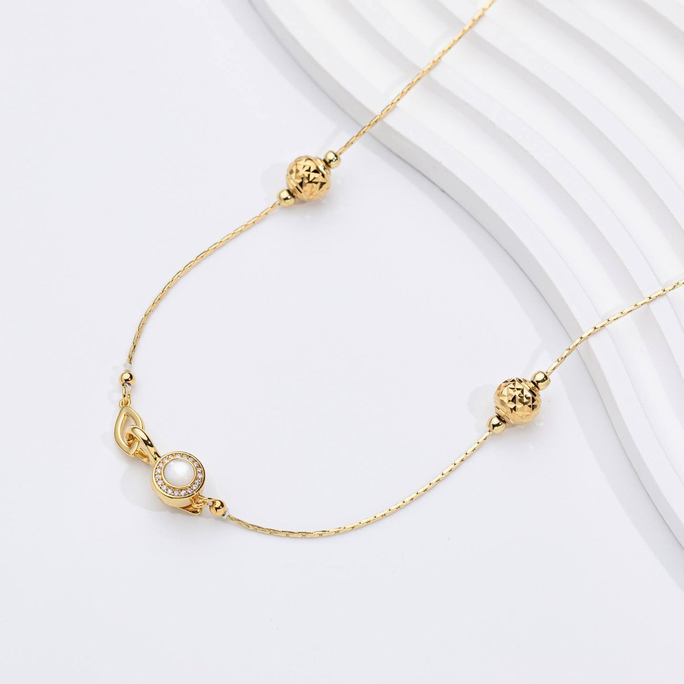 Sølvperle Choker Halskæde
