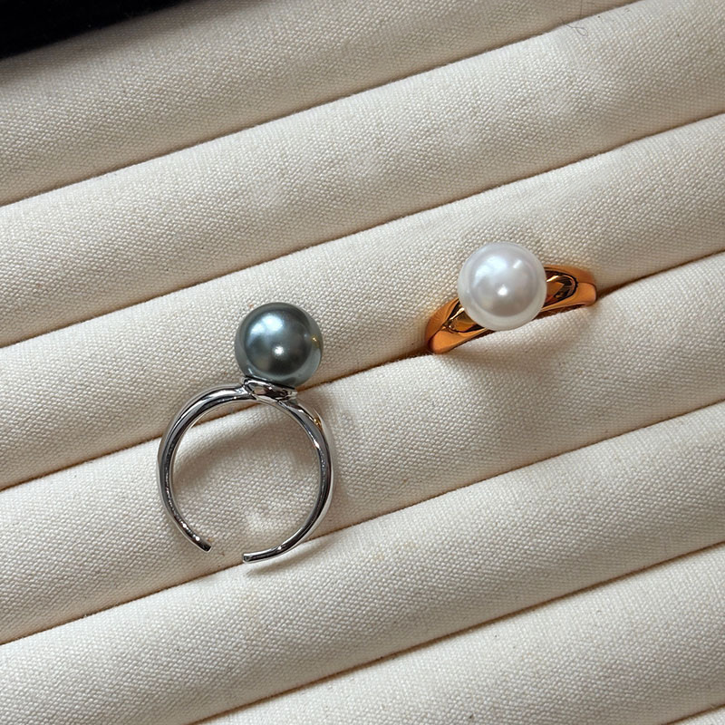 Vintage Perle Geometrisk Ring