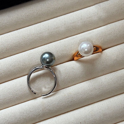 Vintage Perle Geometrisk Ring