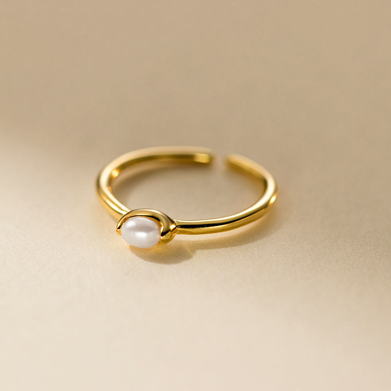 Åben Barok Perle Ring