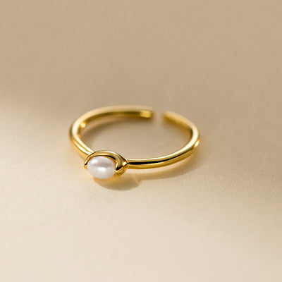 Åben Barok Perle Ring