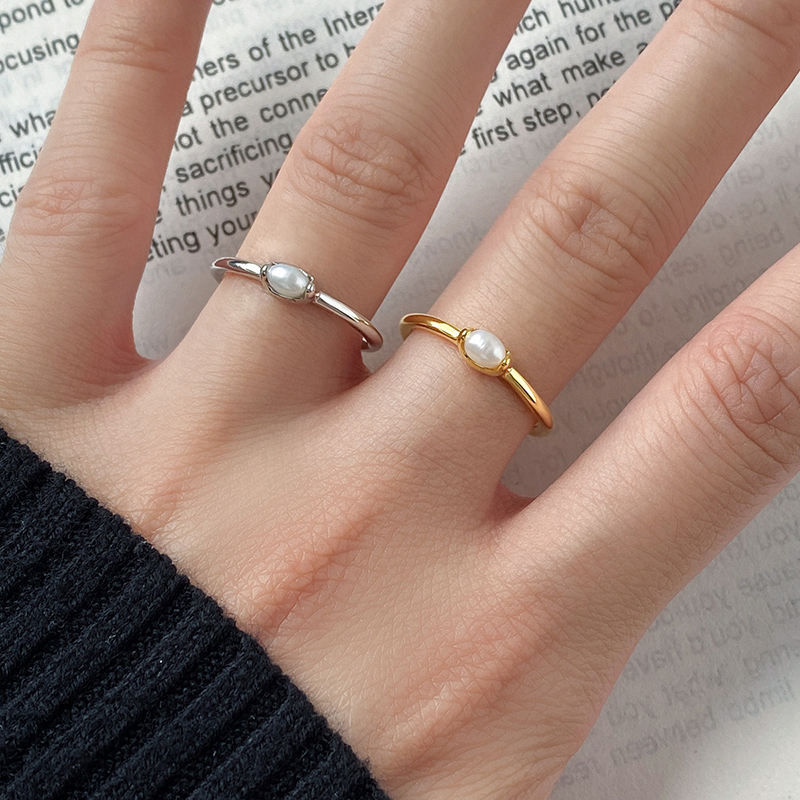 Åben Barok Perle Ring