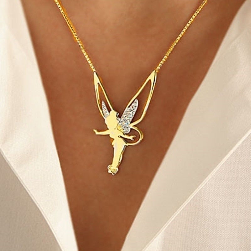 Lucky Fairy Necklace i Sterlingsølv og Guld