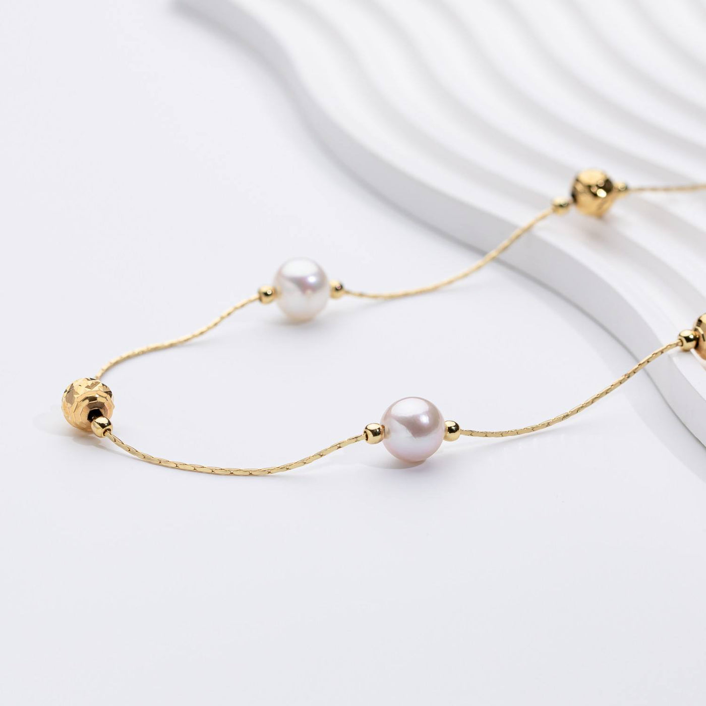 Sølvperle Choker Halskæde