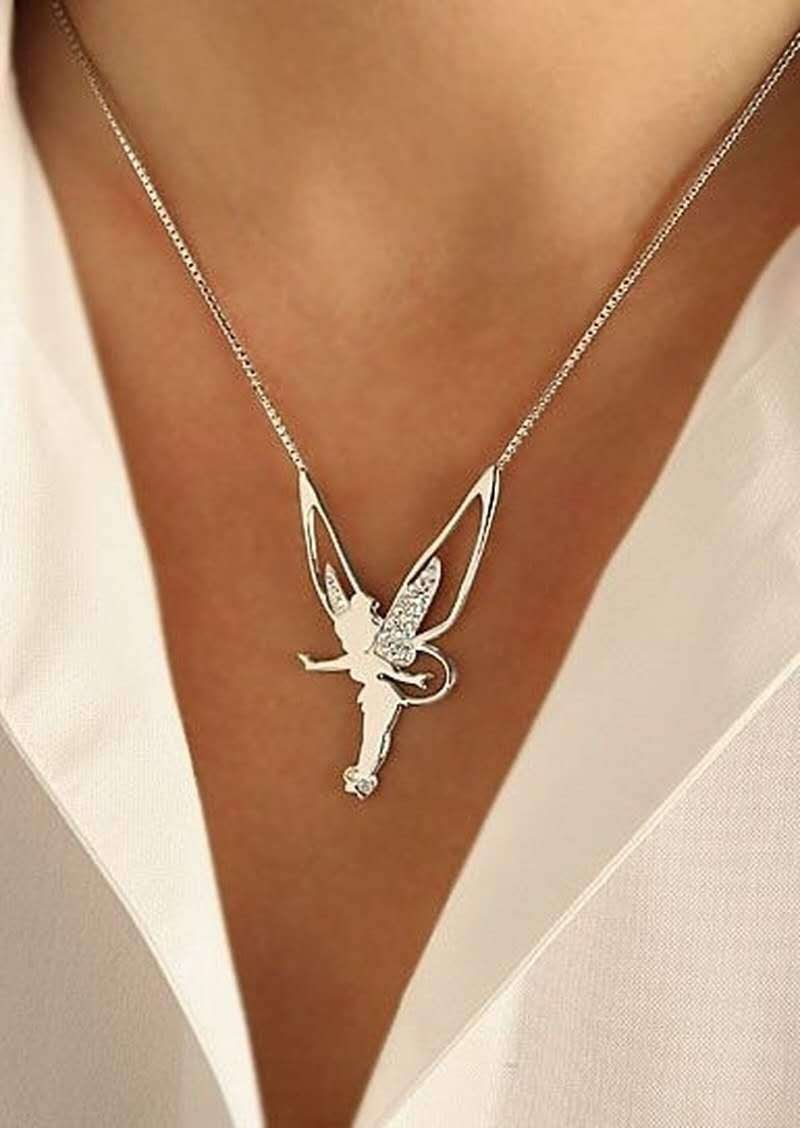 Lucky Fairy Necklace i Sterlingsølv og Guld