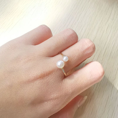 Sølvperle Luksus Ring