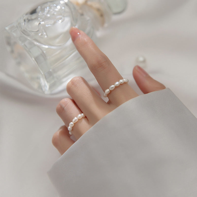 Naturlig Barok Perle Ring