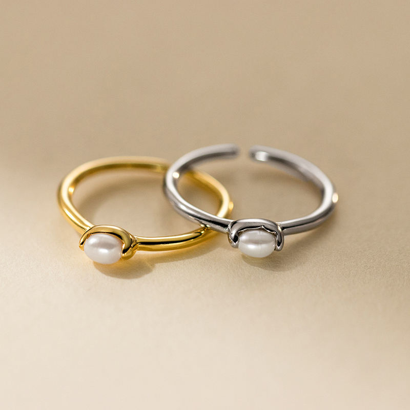 Åben Barok Perle Ring