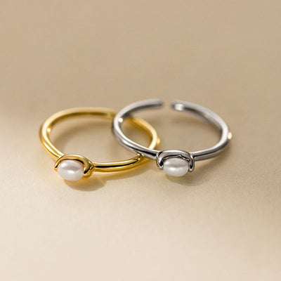 Åben Barok Perle Ring