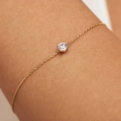 Cléa Gold Moissanite Stenarmbånd