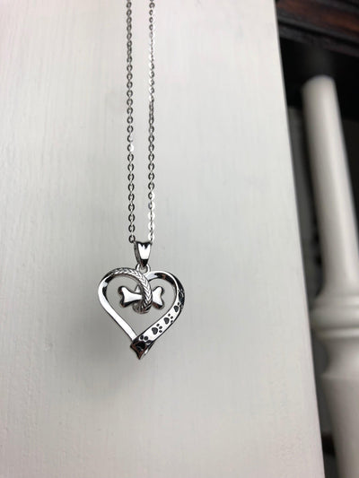 Pote & Hjerte Charm Halskæde