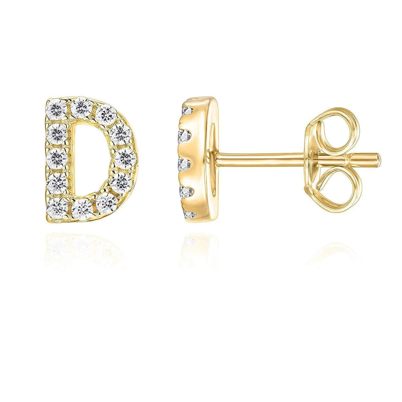 Enkelt Initial Ørering | Guld